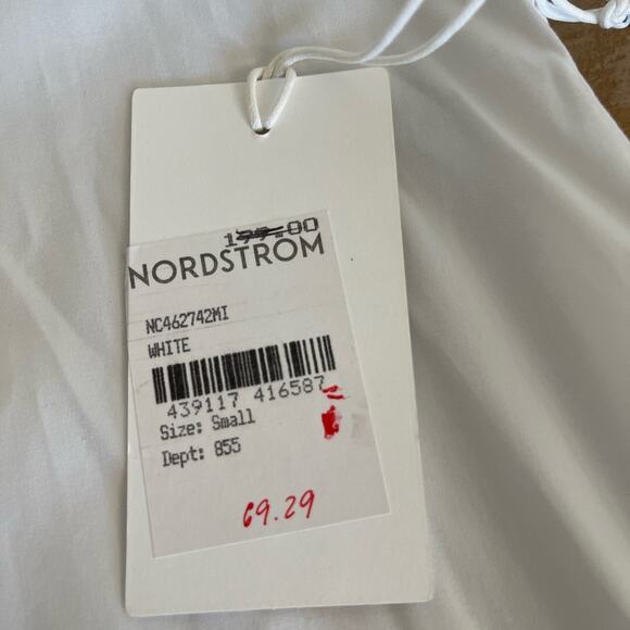 New ~ NORDSTROM ~ Puff Sleeve Belted 100%  Cotton Dress ~ VACAY CRUISE - Picture 9 of 11